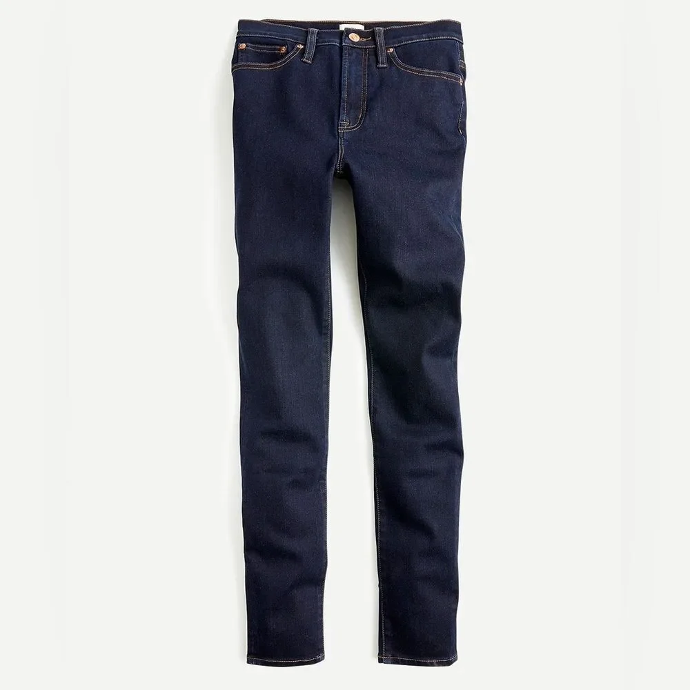 J. Crew 10” High Rise Toothpick Skinny Jeans Dark Ink Wash Size 31